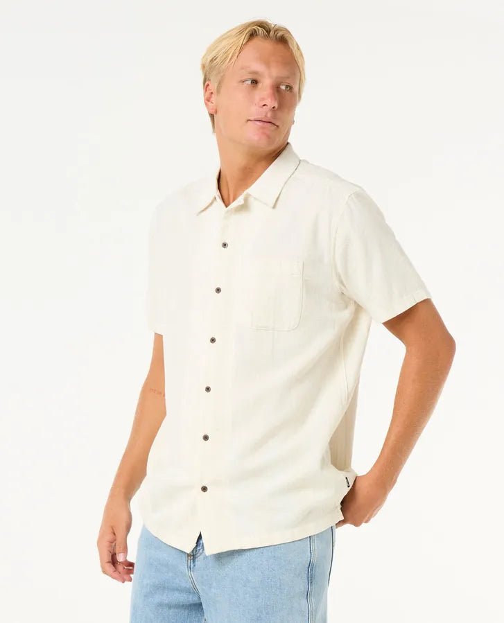 Rip Curl Raw Energy Stripe Short Sleeve Shirt - Bone
