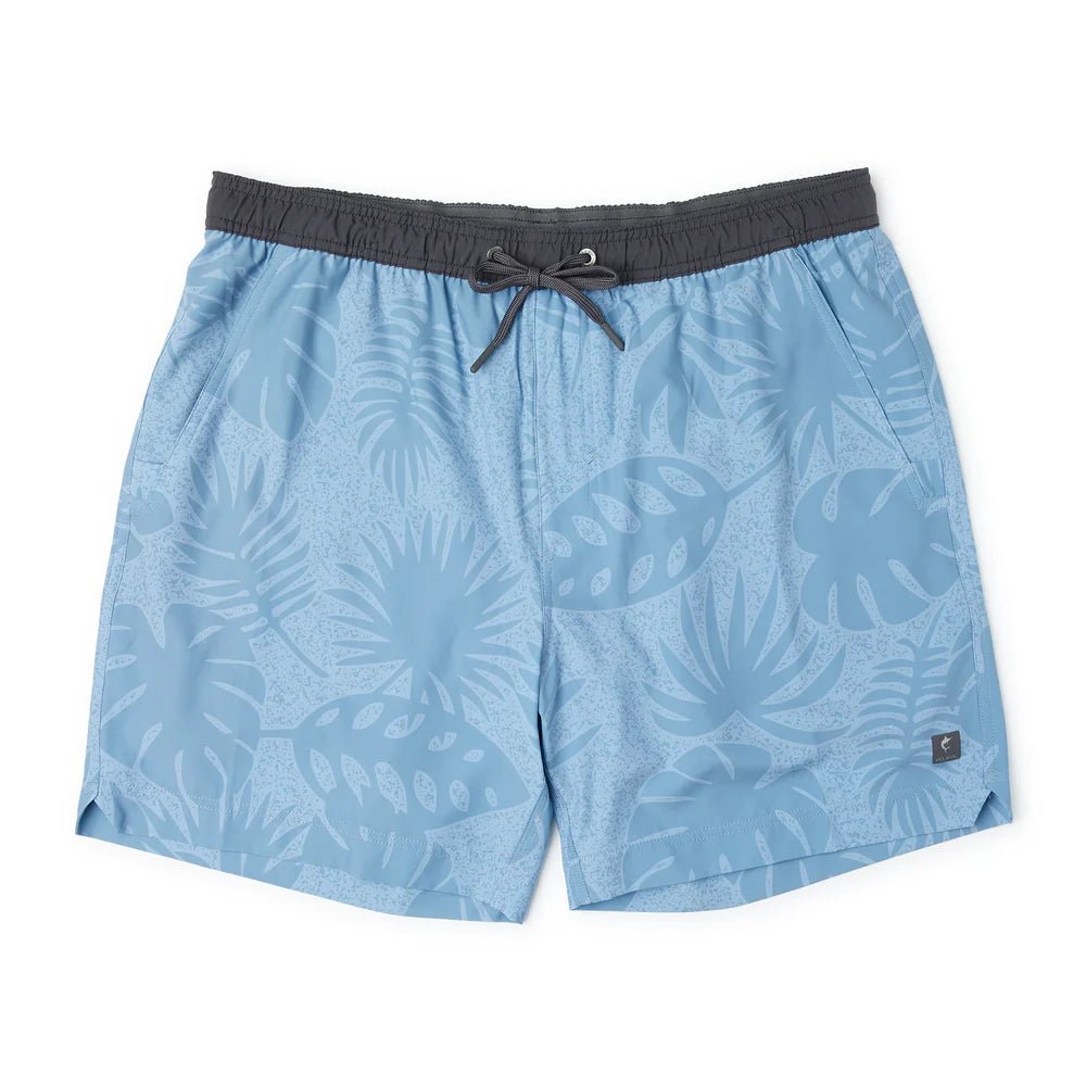 Pelagic "Leiday" Men's Elastic Waist Lined Shorts 17" - Slate