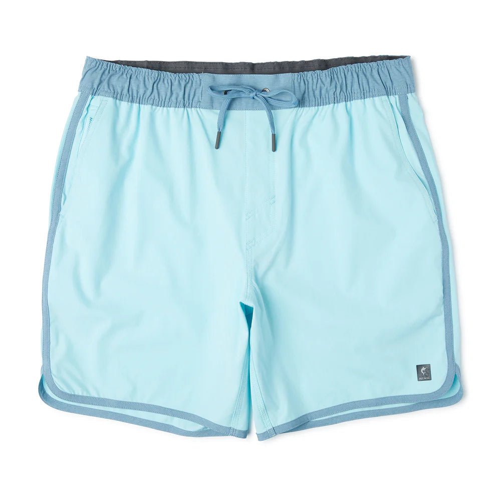 Pelagic "Downswell" Men's Elastic Waist Shorts 18" - Tahiti Blue