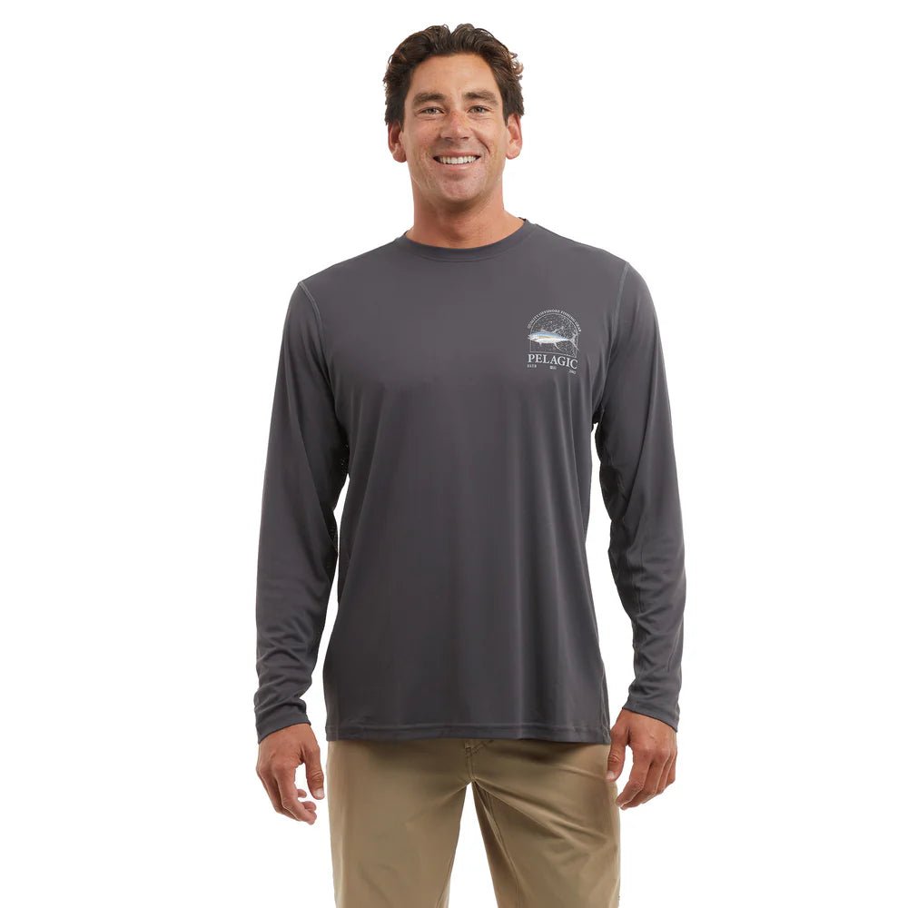 Pelagic Vaportek Mapped YFT Fishing Shirt - Graphite