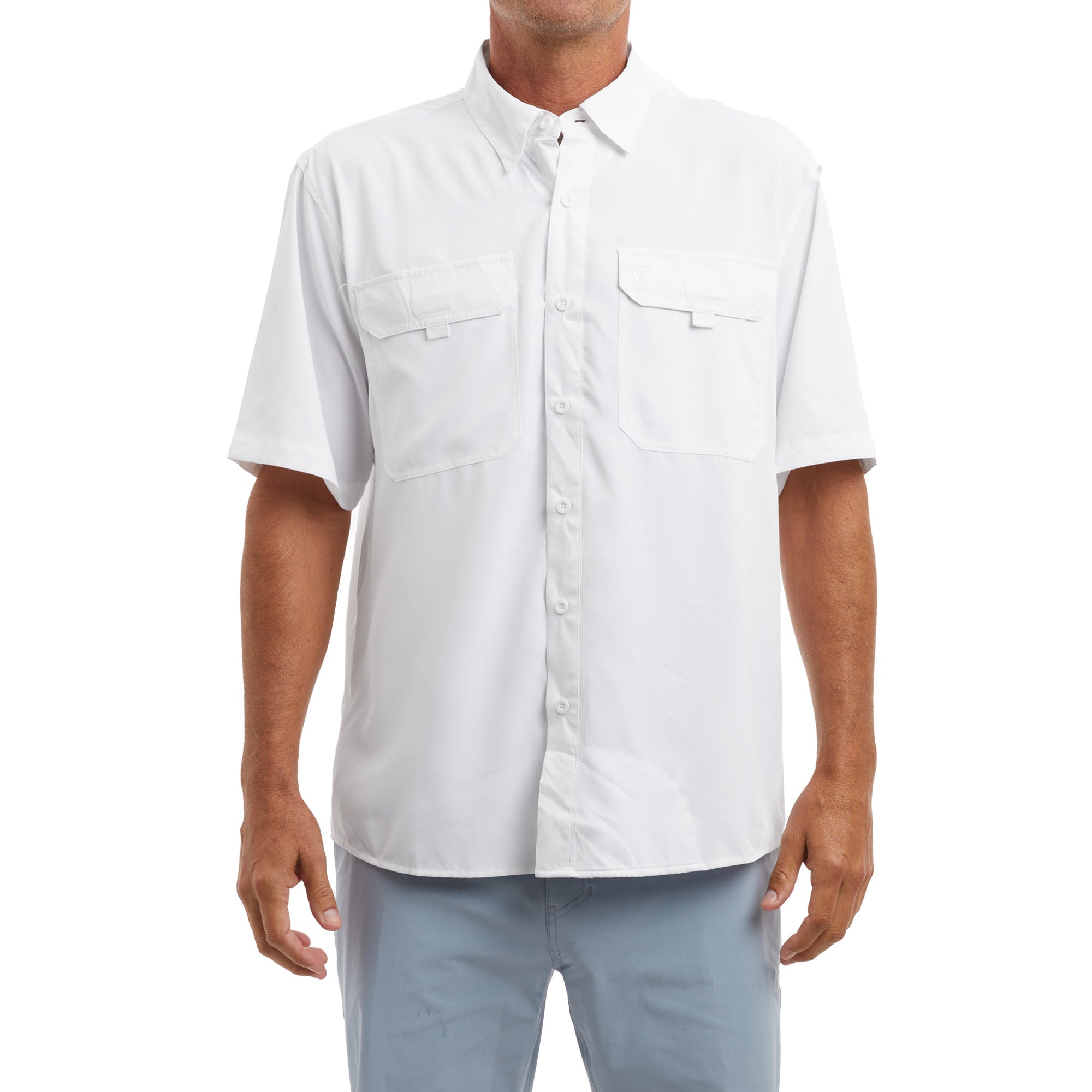 Pelagic "Keys" Men's Guide Fishing Shirt 50+ UPF - White