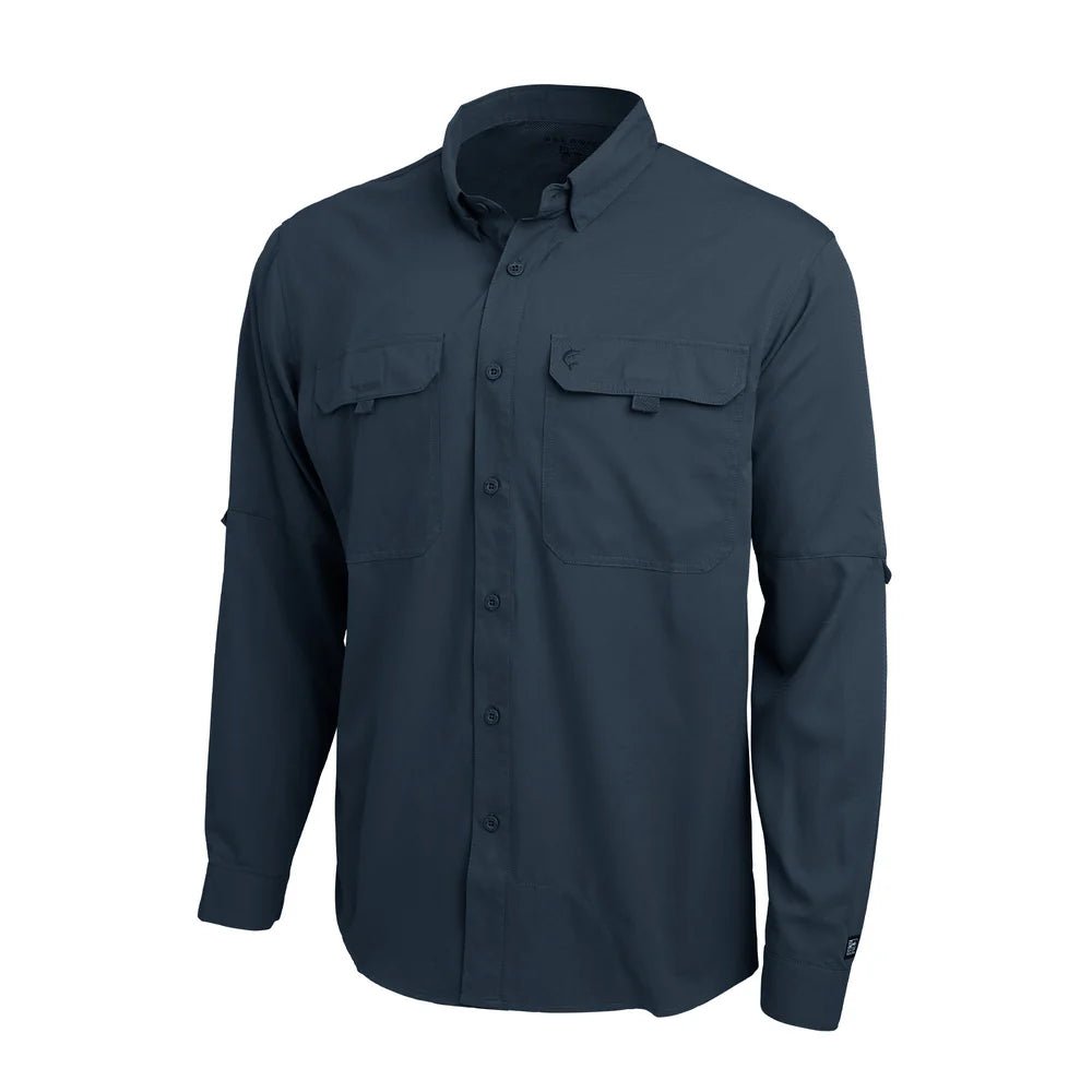 Pelagic "Keys Long Sleeve" Men's Fishing Shirt 50+ UPF - Dark Navy