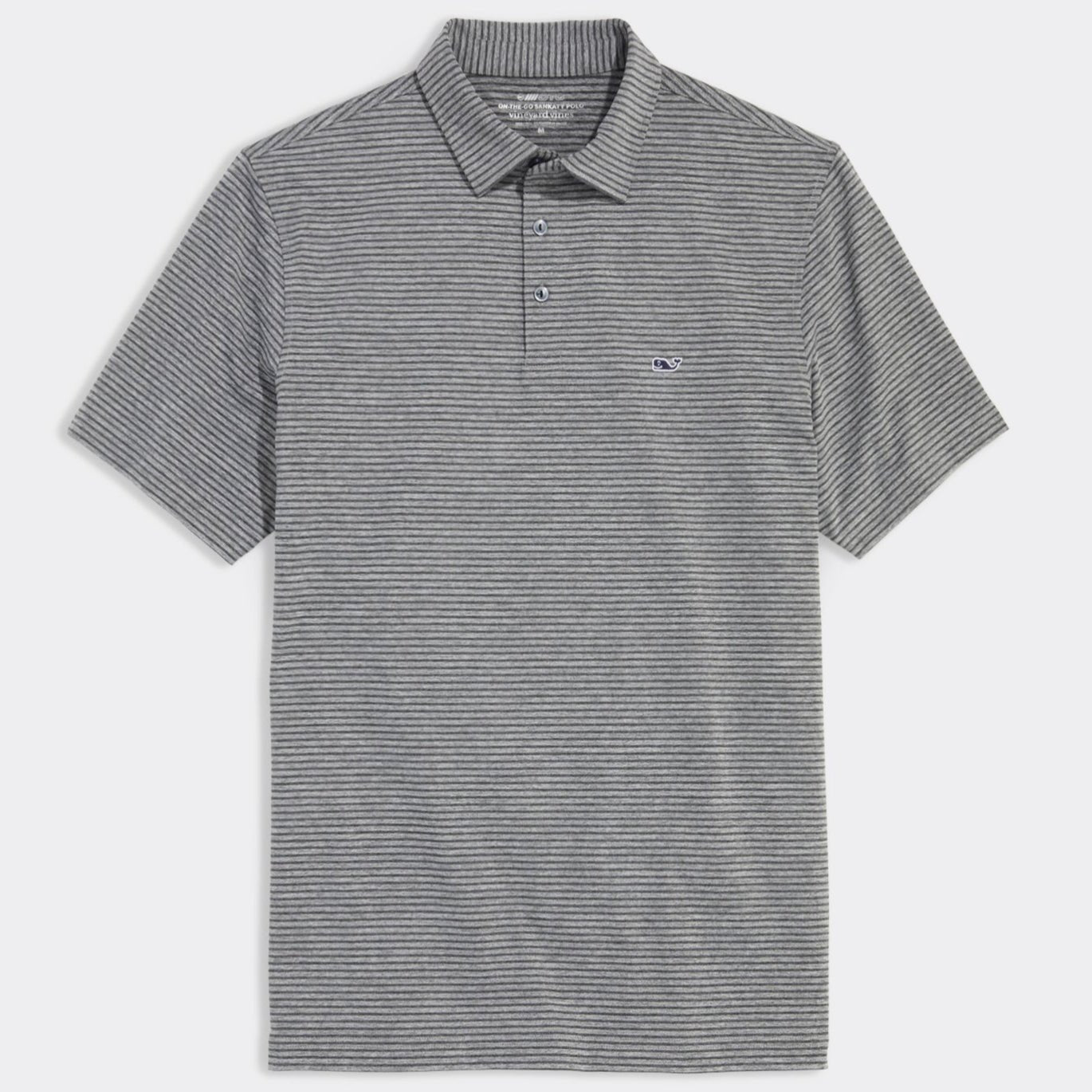 Vineyard Vines Bradley Stripe Sankaty Polo - J Blk/Gray Harbor