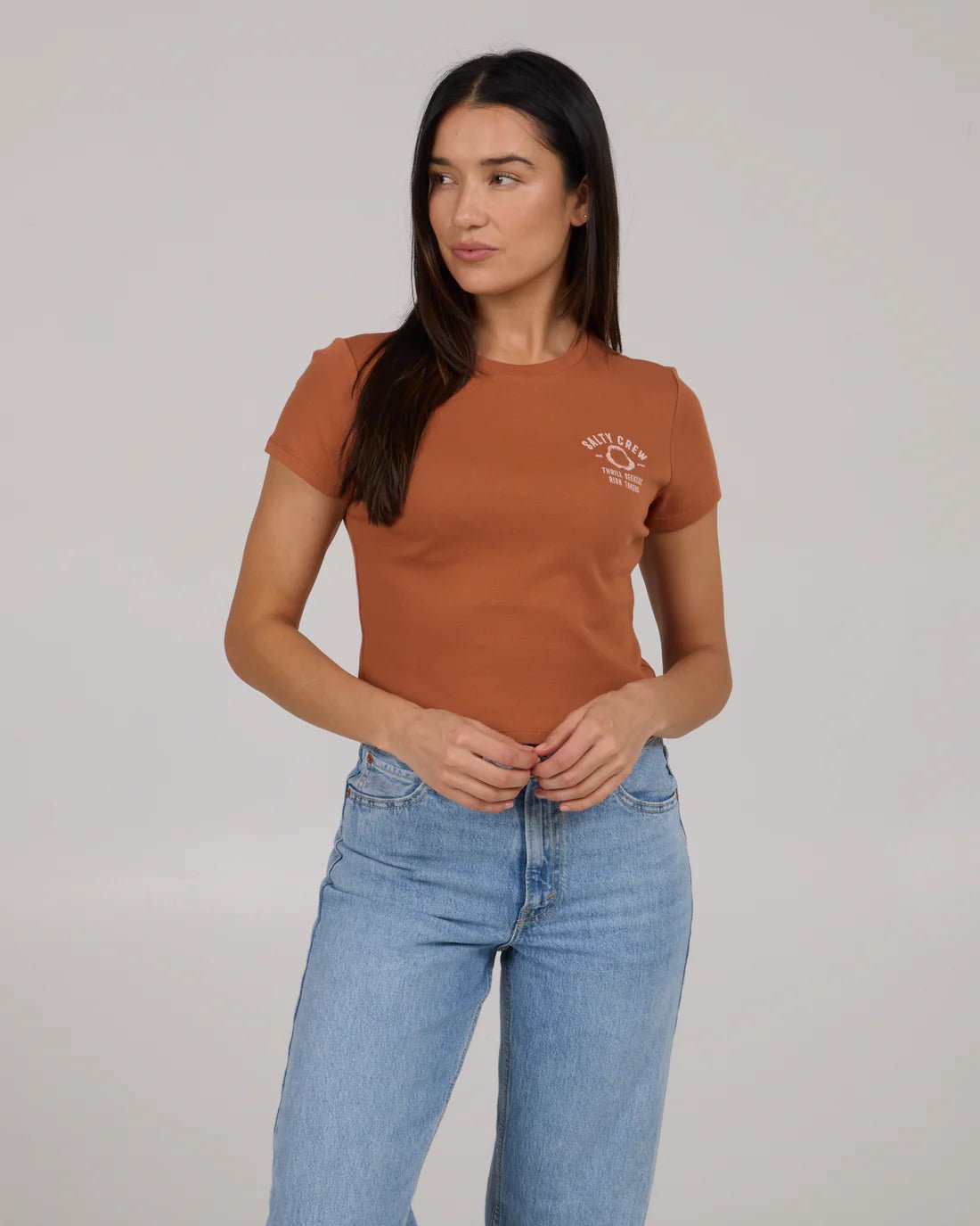 Salty Crew Women's Night Bite Baby Tee - Sierra