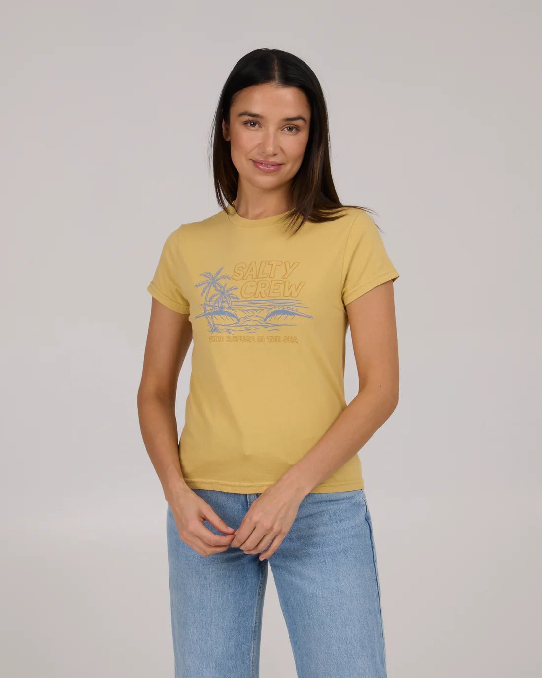 Salty Crew Women's A-Frame Modern Tee - Dusty Gold