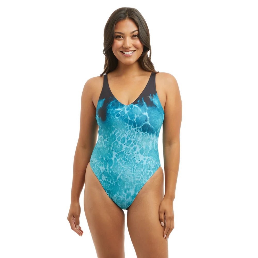 Pelagic Gear "Naples" Reversible One-Piece Swimsuit - Tahiti Blue