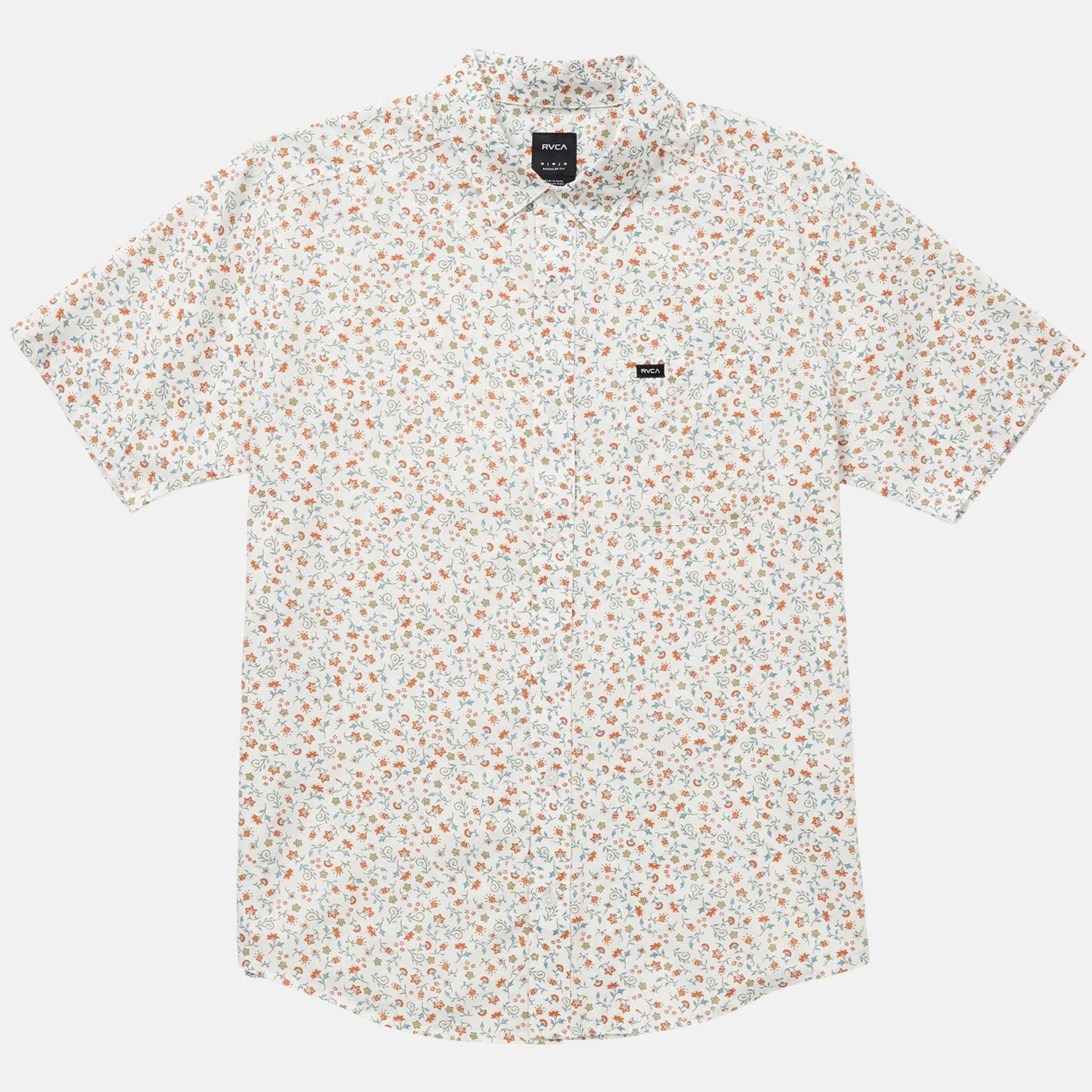 RVCA "Compact" Men's Short Sleeve Shirt - White