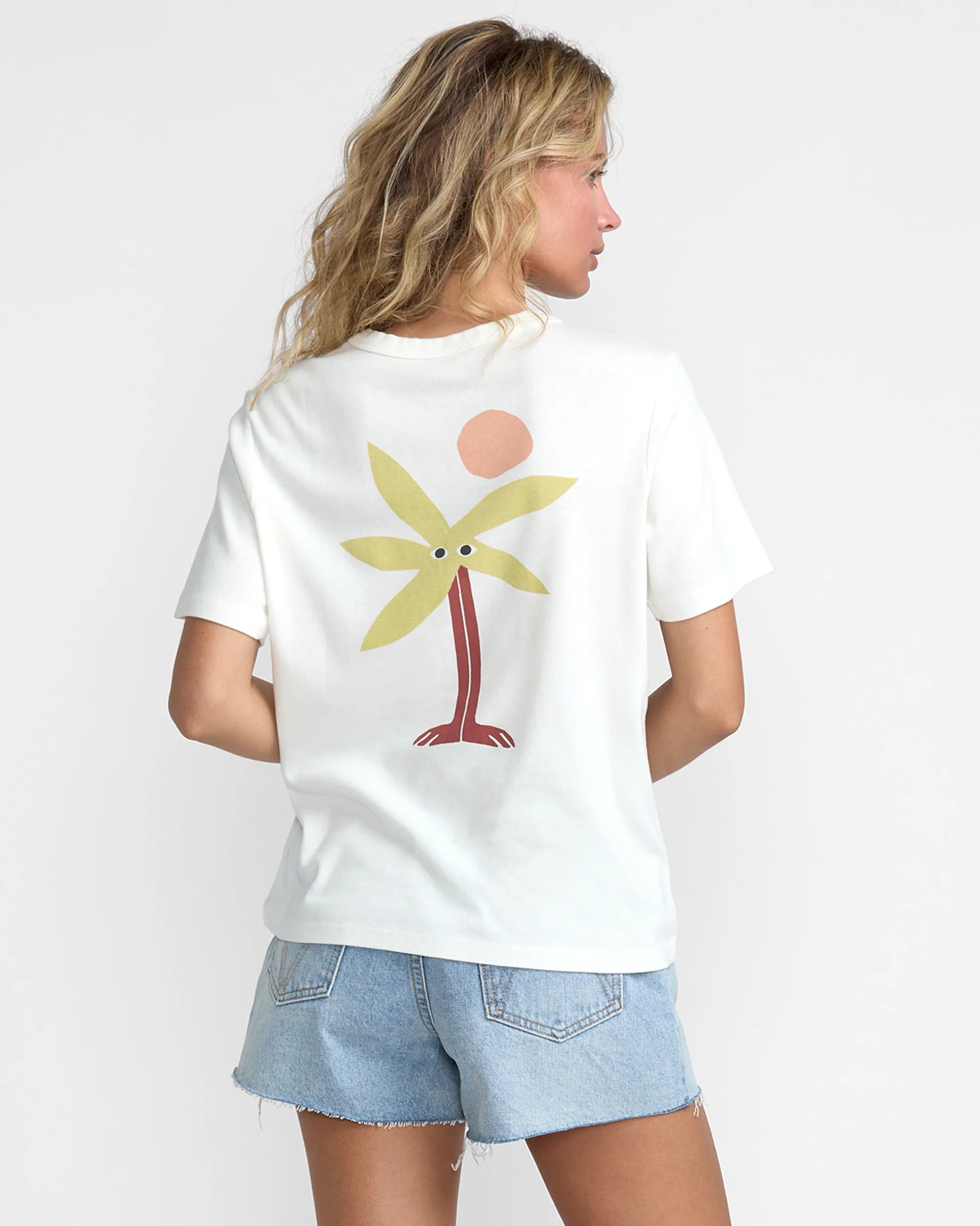 RVCA Women's "Daily" Tee - Vintage White