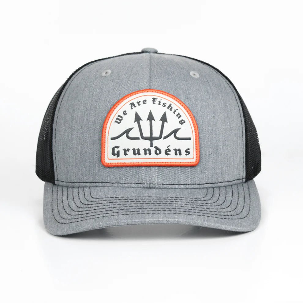 Grundens "Poseidon" Trucker Hat - Heather Grey / Black