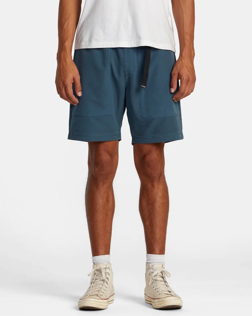 RVCA "Civic City" Elastic Waist Shorts - Duck Blue