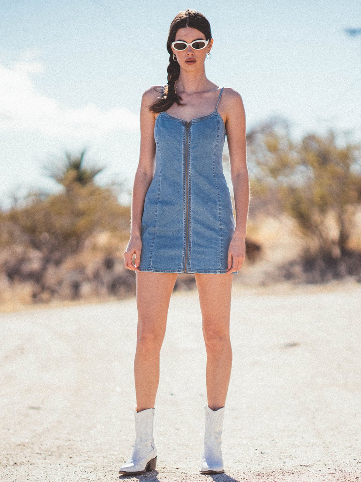 Volcom "STN Step" Denim Dress - Jasper Blue