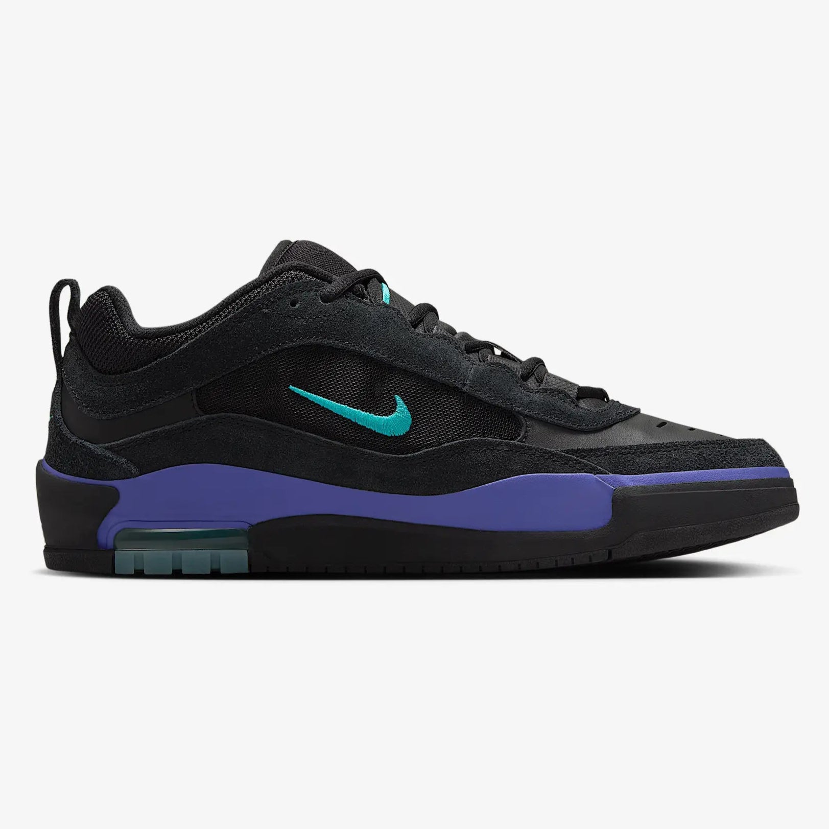 Nike SB Air Max Ishod Skate Shoes - Black/Black/Persian Violet/Dusty Cactus