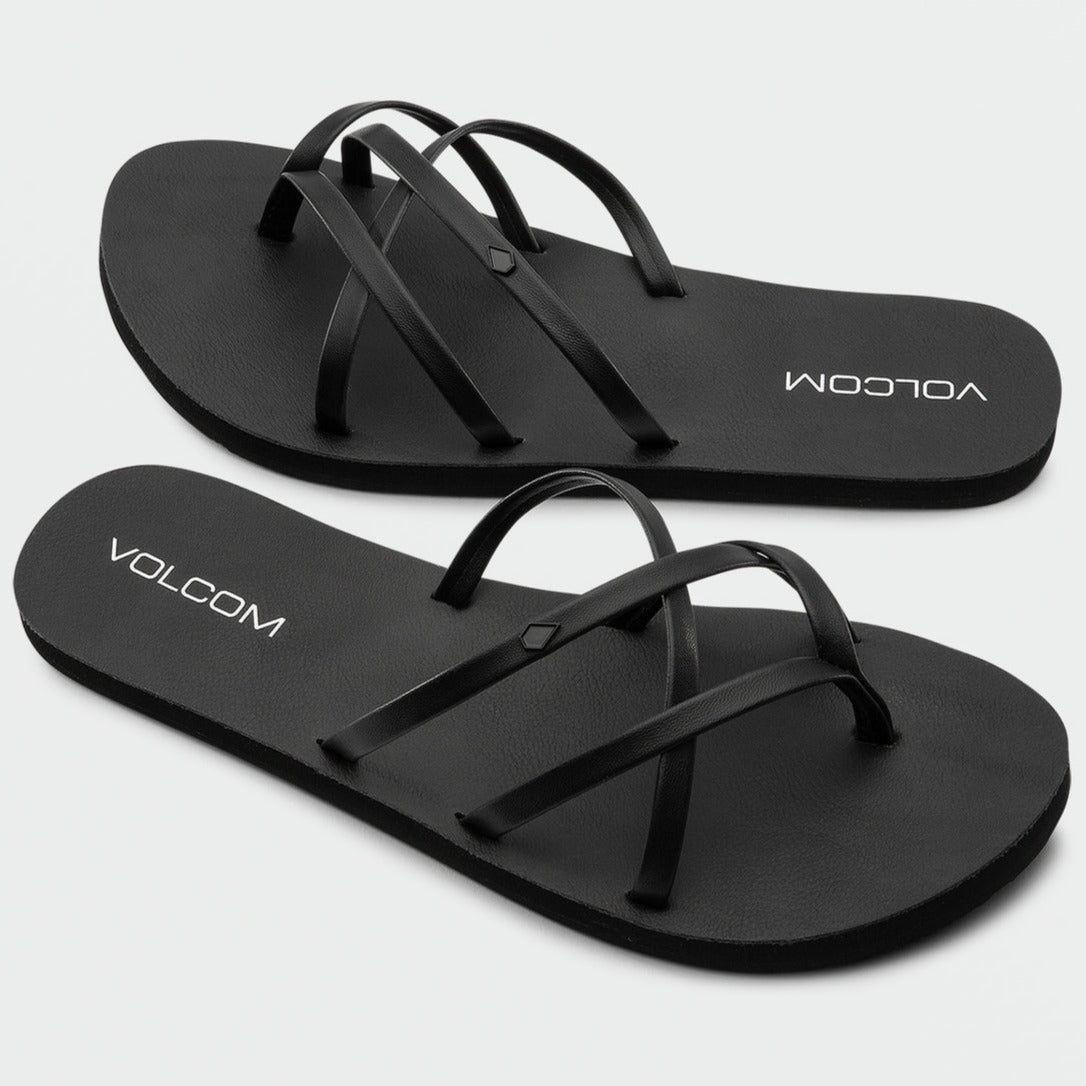 Volcom "New School II" Women's Sandals - Blackout