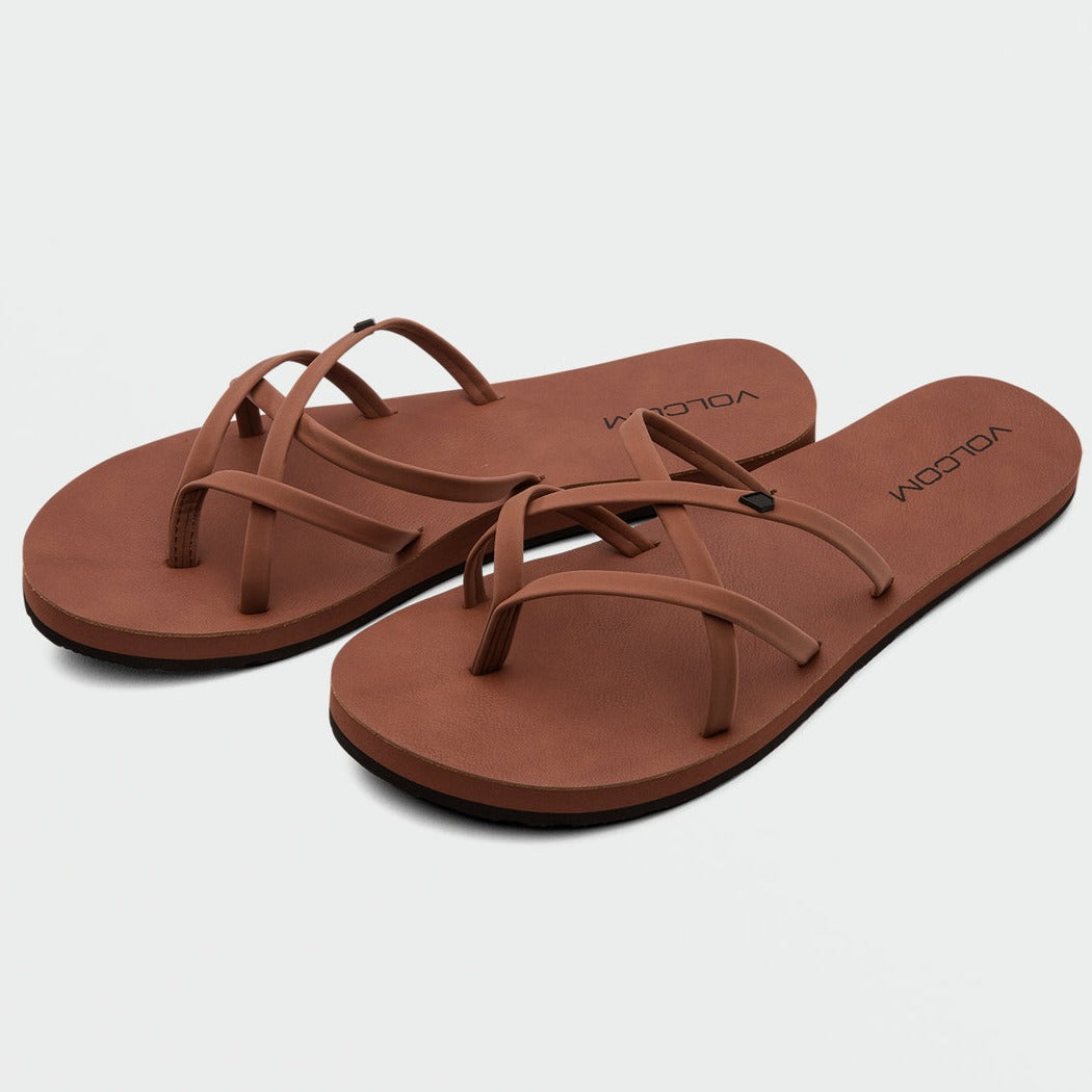 Volcom "New School II" Women's Sandals - Dark Clay