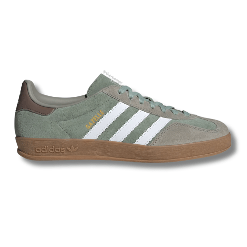 Adidas Gazelle Indoor Men's Shoes - Silver Pebble / Silver Green / Cloud White (Excluded from Free Shipping)