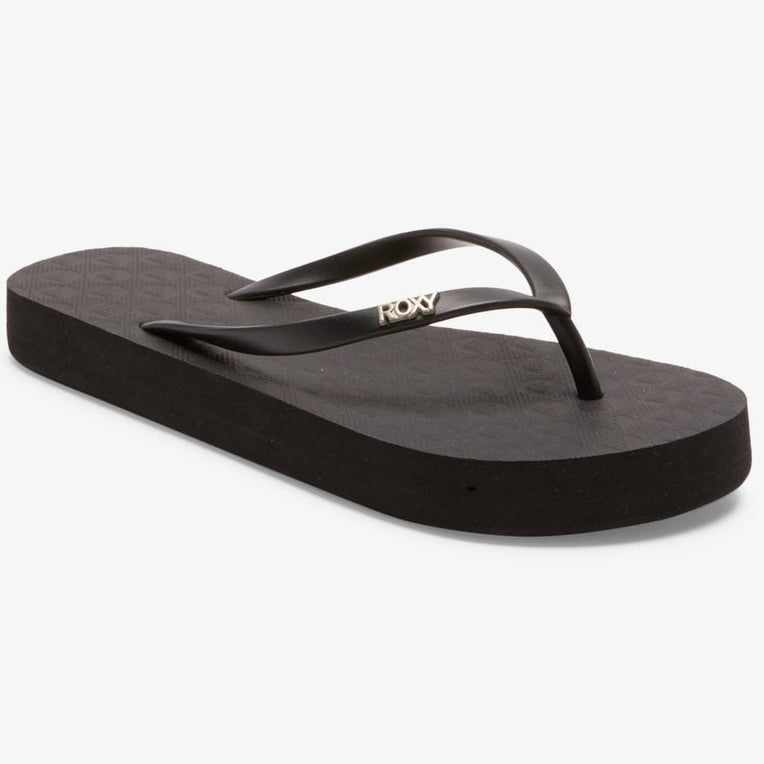 Roxy "Viva Higher" Women's Platform Flip Flops - Black