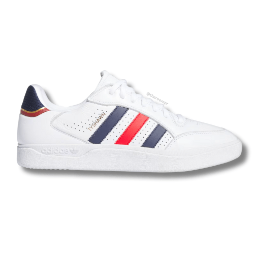 Adidas "Tyshawn Low" Men's Shoes - Cloud White / Better Scarlet / Gold Metallic