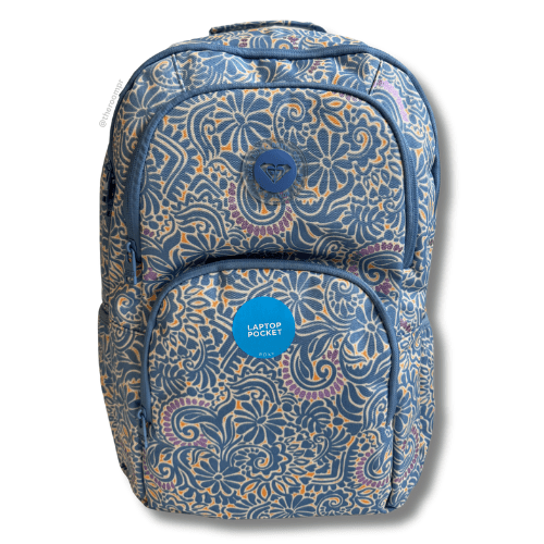 Roxy "Huntress" Printed Backpack - Light Blue