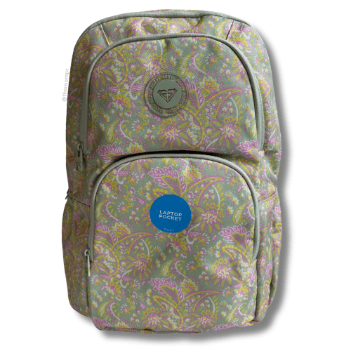 Roxy "Huntress" Printed Backpack - Light Green