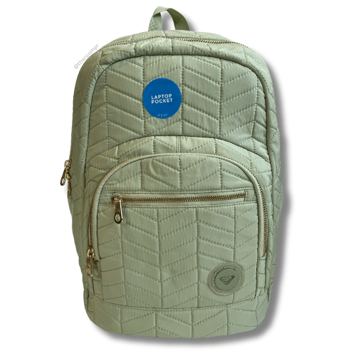 Roxy "Big Big Love" Quilted Backpack - Nature Green