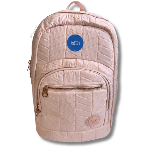 Roxy "Big Big Love" Quilted Backpack - Peach