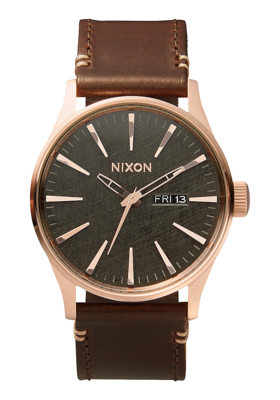 Nixon "Sentry Leather" Watch in 5 Color Combinations