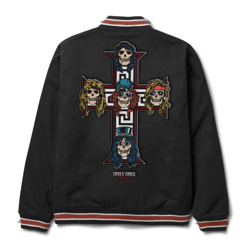 Primitive x Guns & Roses "Cross" Varsity Jacket