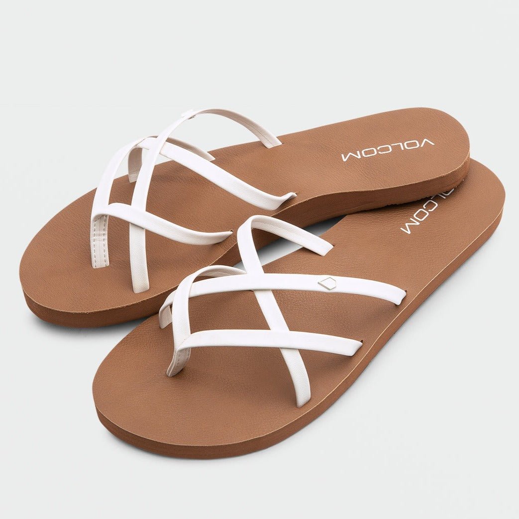 Volcom "New School II" Women's Sandals - White
