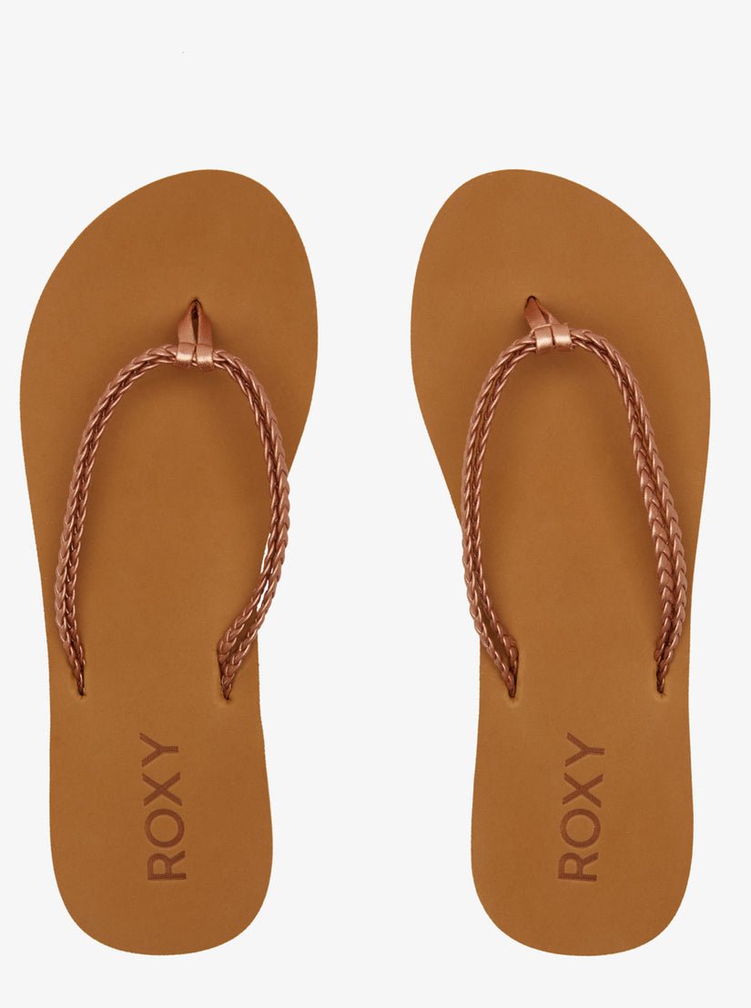 Roxy "Costas II" Women's Flip-Flops - Rose Gold