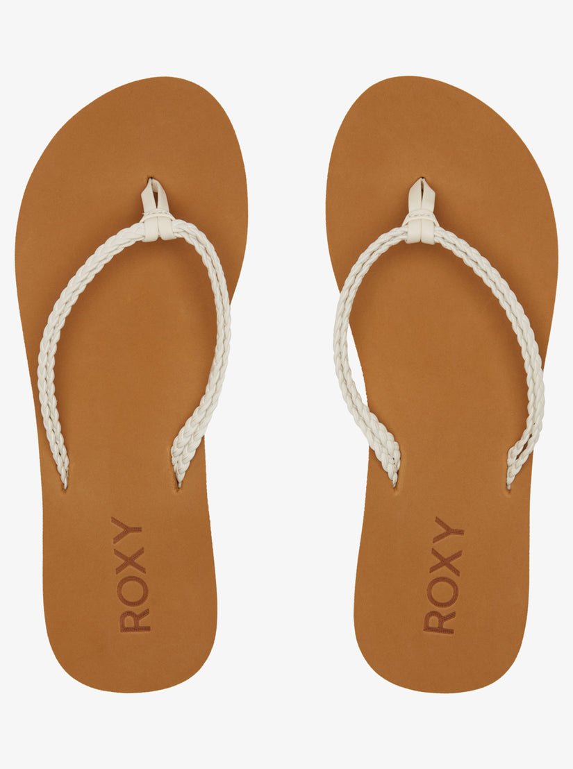 Roxy "Costas II" Women's Flip-Flops - White