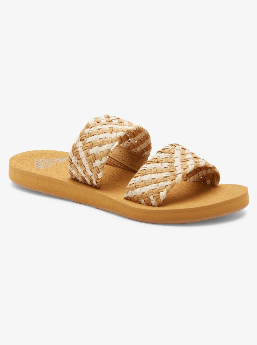 Roxy "Porto II" Women's Slide Sandals - Natural