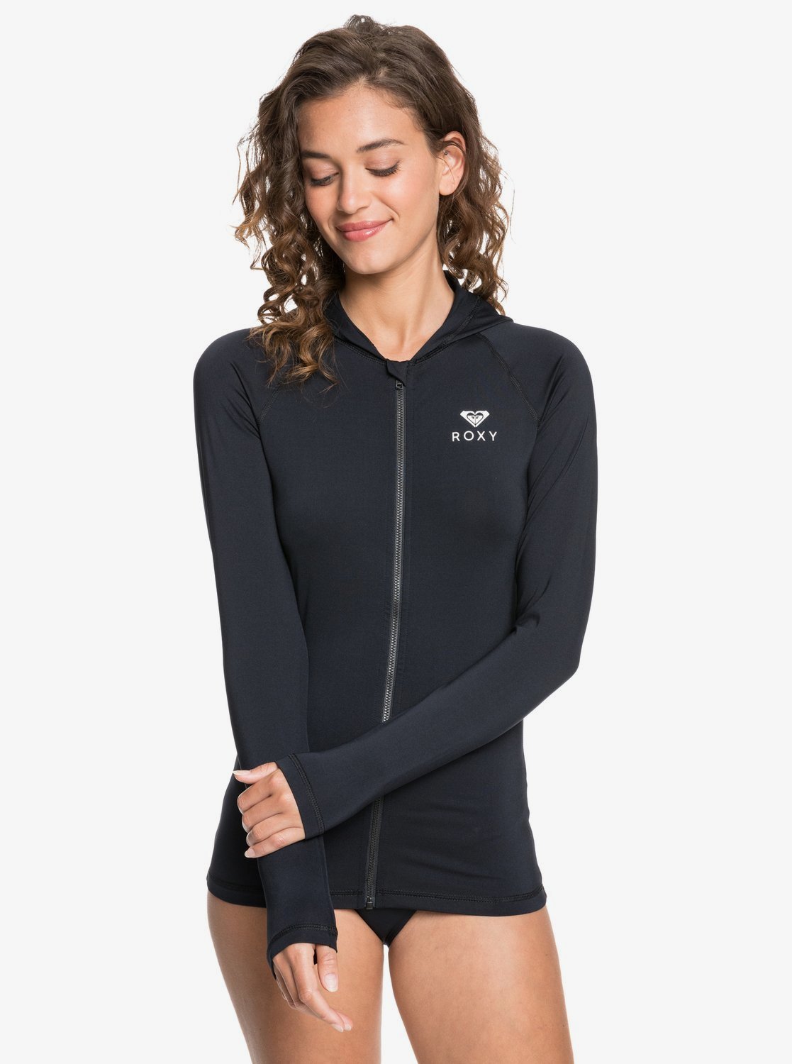 Roxy "Essentials" Hooded Long Sleeve Rashguard | 2 colors